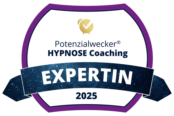 Abzeichen für Hypnose Coaching Expertin 2025 von Potenzialwecker.